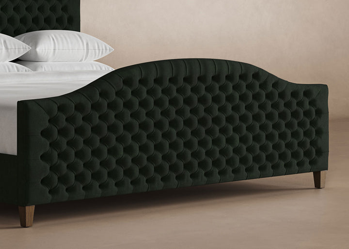 Archie Bed Frame with Footboard in Emerald#color_emerald