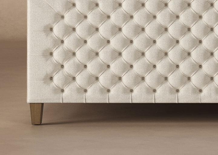 Archie Bed Frame with Footboard in Flax#color_flax
