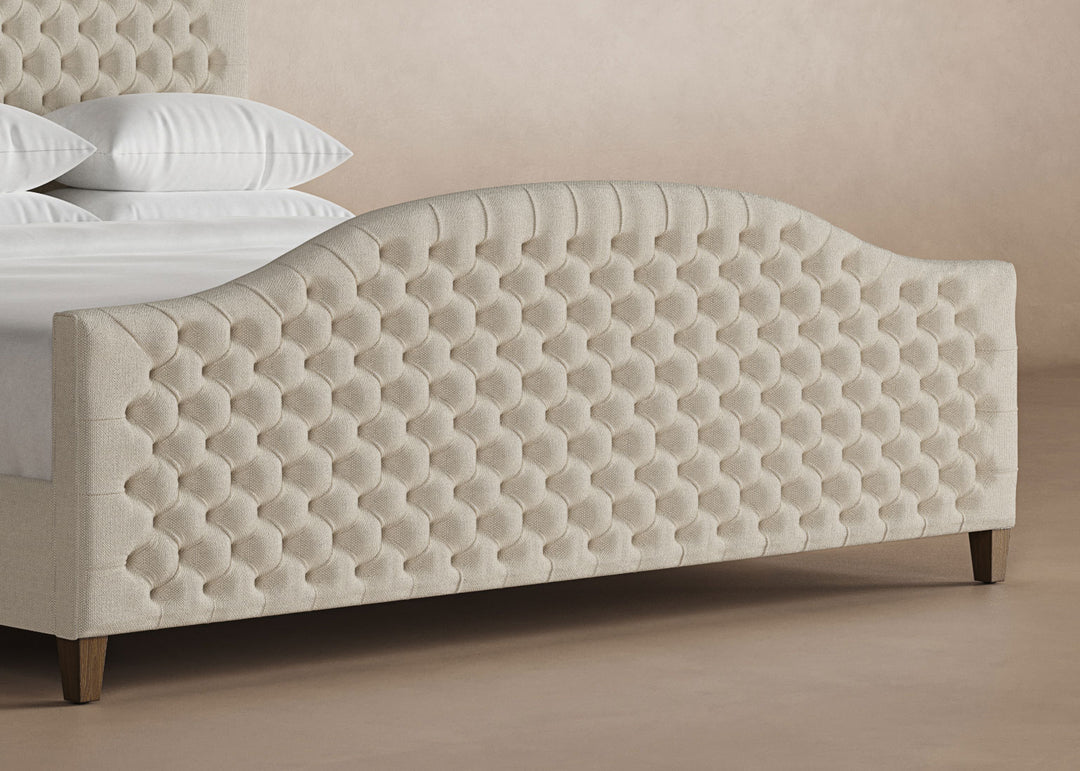 Archie Bed Frame with Footboard in Flax#color_flax