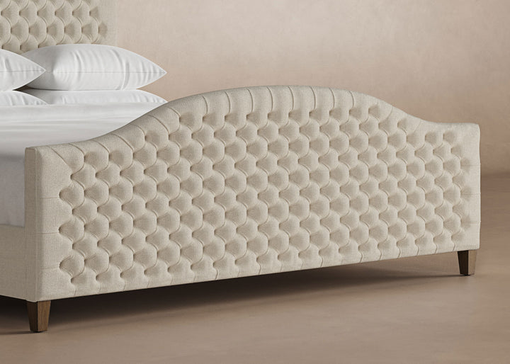 Archie Bed Frame with Footboard in Flax#color_flax