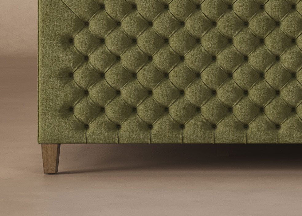 Archie Bed Frame with Footboard in Moss#color_moss