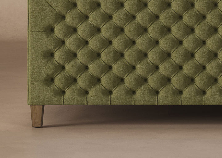 Archie Bed Frame with Footboard in Moss#color_moss