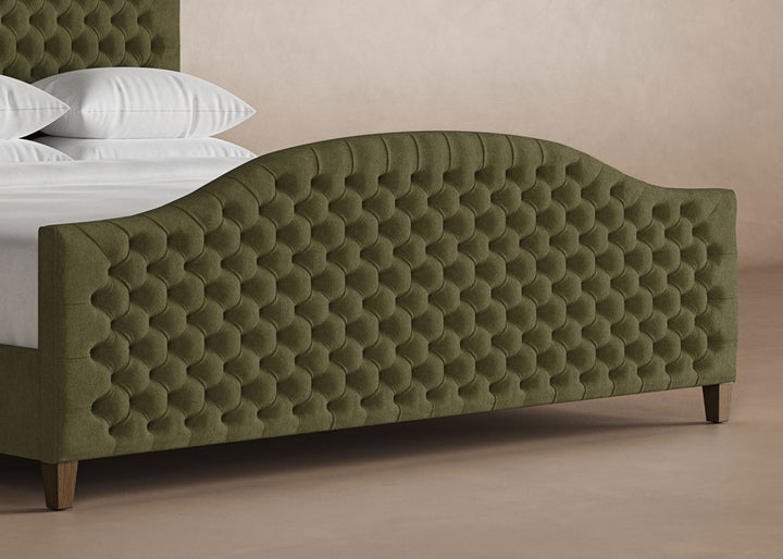 Archie Bed Frame with Footboard in Moss#color_moss