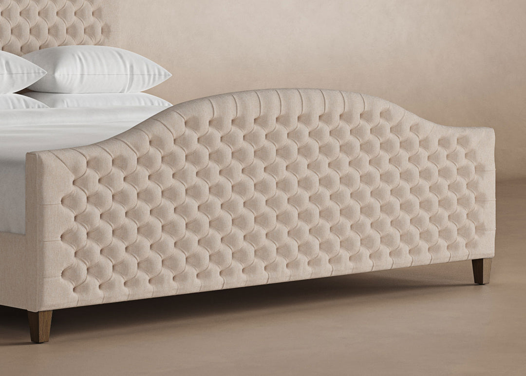 Archie Bed Frame with Footboard in Oatmeal#color_oatmeal