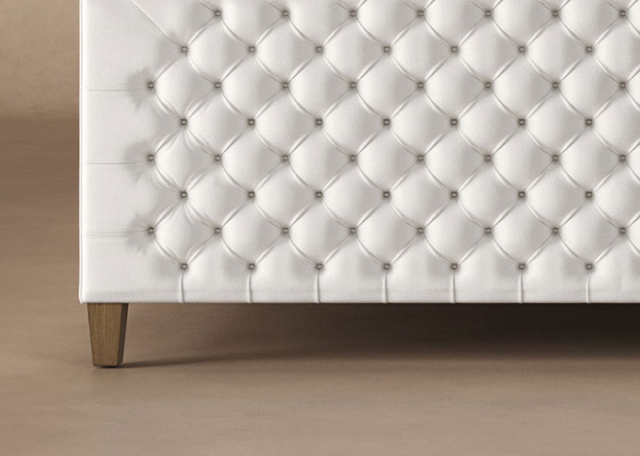 Archie Bed Frame with Footboard in Snow#color_snow
