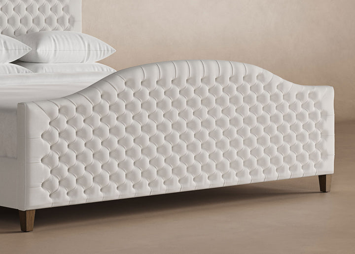 Archie Bed Frame with Footboard in Snow#color_snow