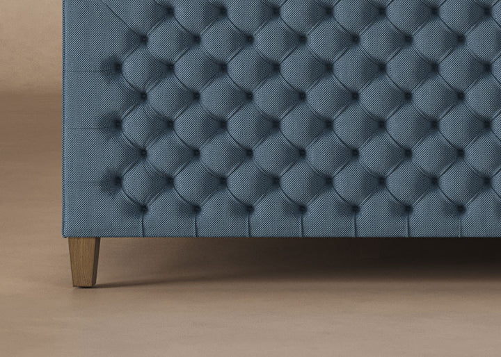 Archie Bed Frame with Footboard in Steel#color_steel