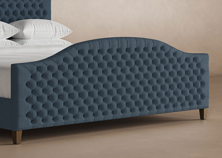 Archie Bed Frame with Footboard in Steel#color_steel