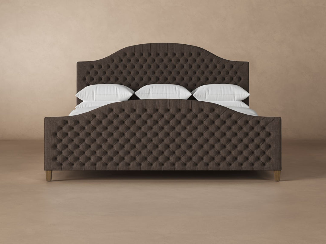 Archie Bed Frame with Footboard in Bark#color_bark