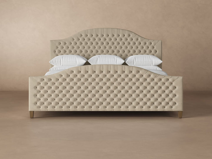 Archie Bed Frame with Footboard in Buff#color_buff