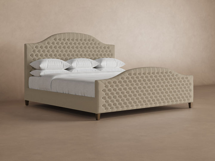 Archie Bed Frame with Footboard in Buff#color_buff