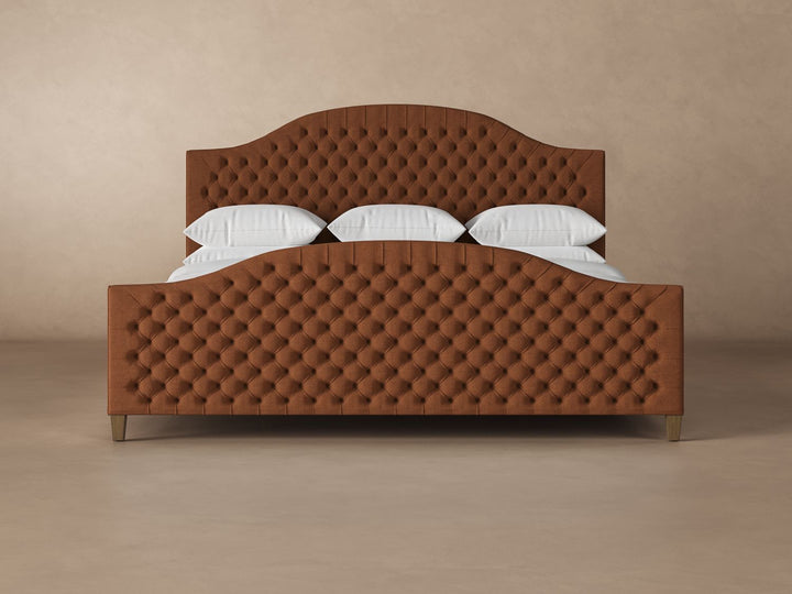 Archie Bed Frame with Footboard in Clay#color_clay