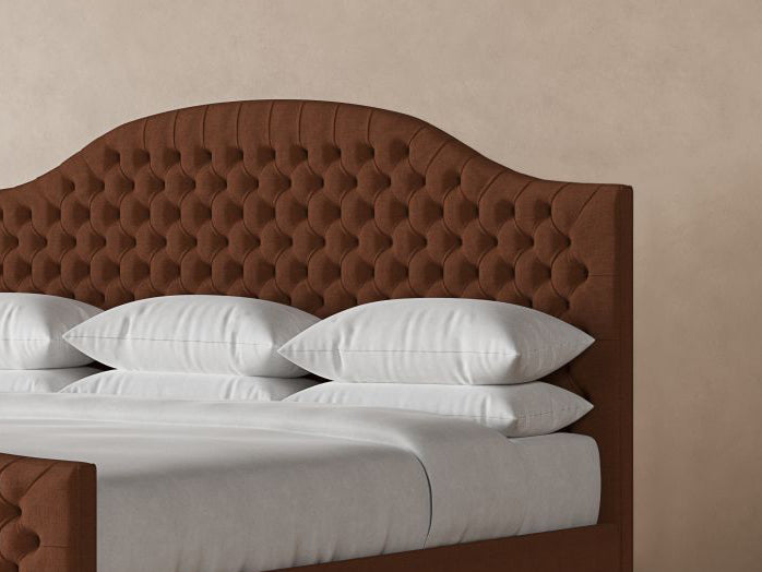 Archie Bed Frame with Footboard in Clay#color_clay