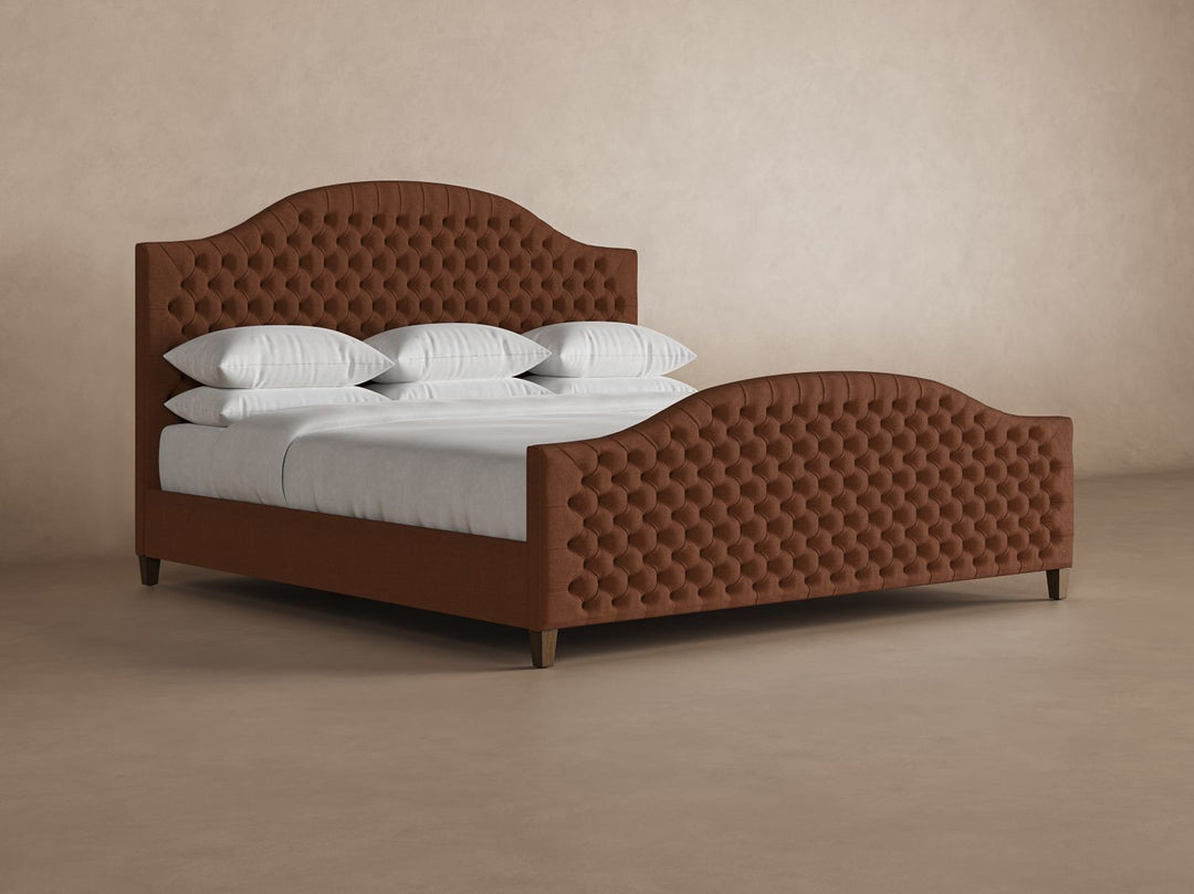 Archie Bed Frame with Footboard in Clay#color_clay