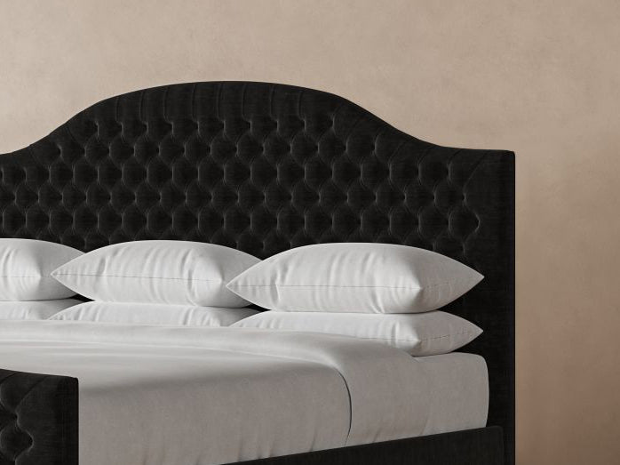 Archie Bed Frame with Footboard in Onyx#color_onyx