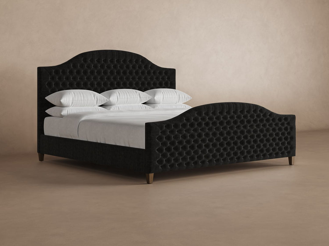 Archie Bed Frame with Footboard in Onyx#color_onyx