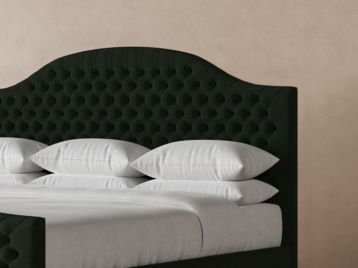 Archie Bed Frame with Footboard in Emerald#color_emerald