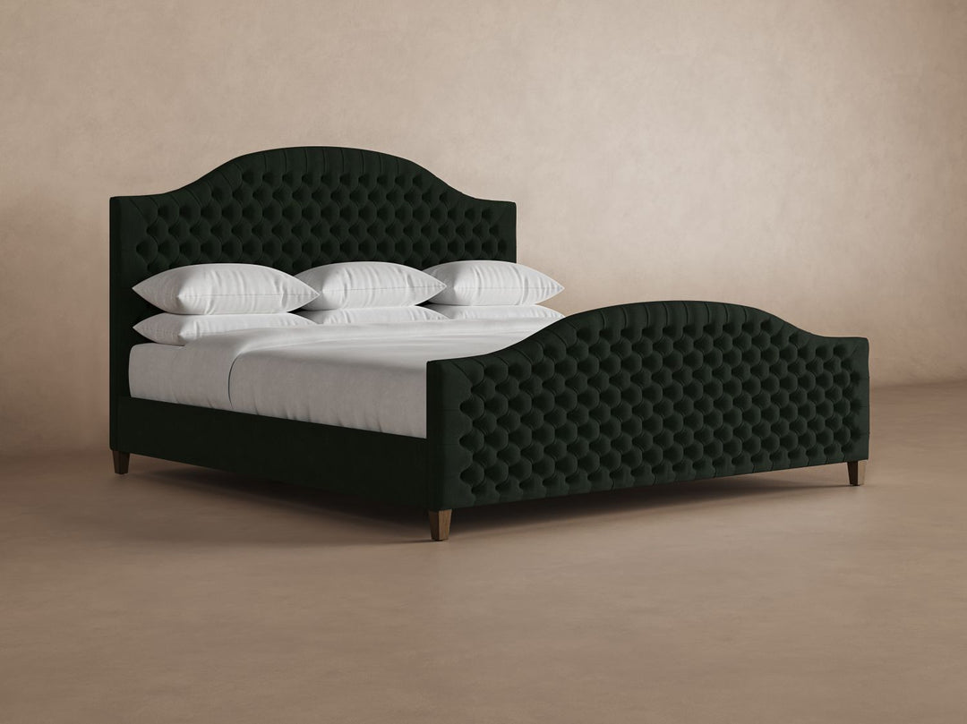 Archie Bed Frame with Footboard in Emerald#color_emerald