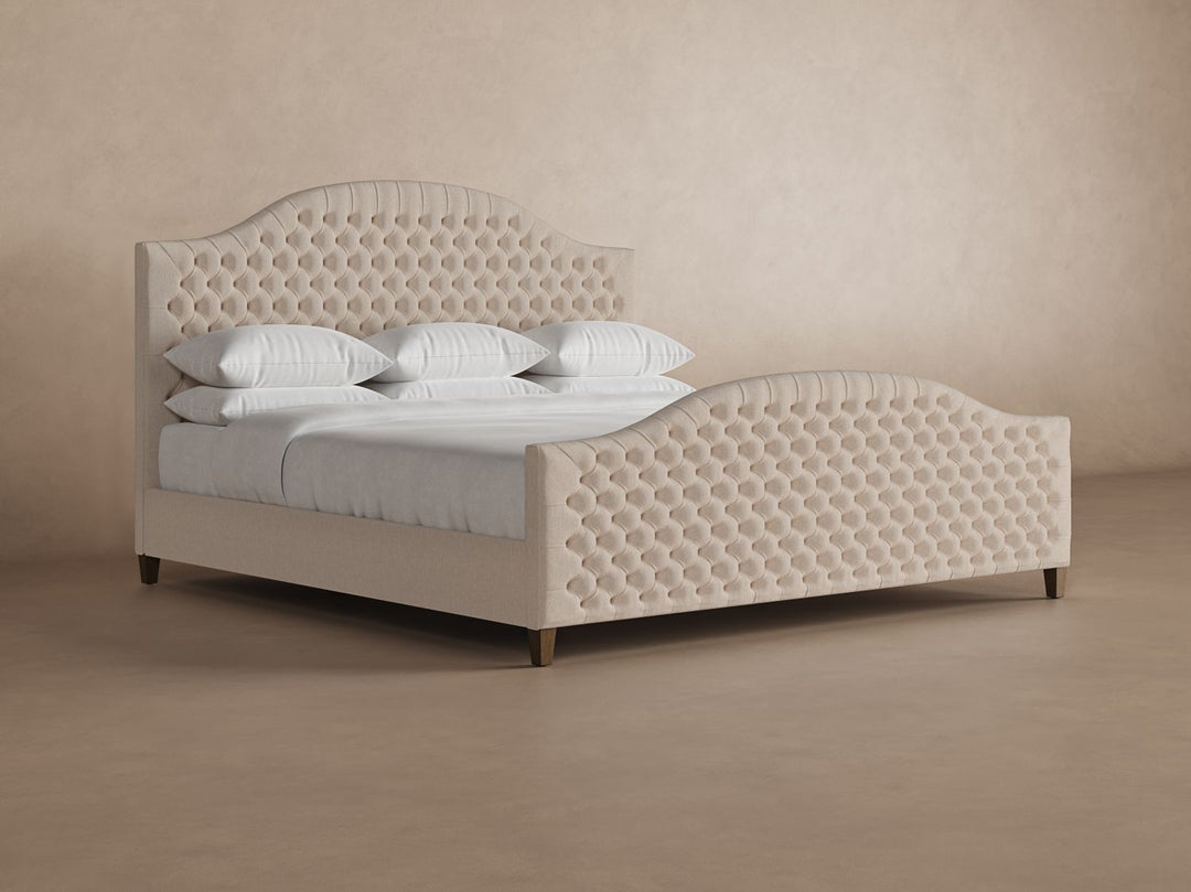 Archie Bed Frame with Footboard in Oatmeal#color_oatmeal