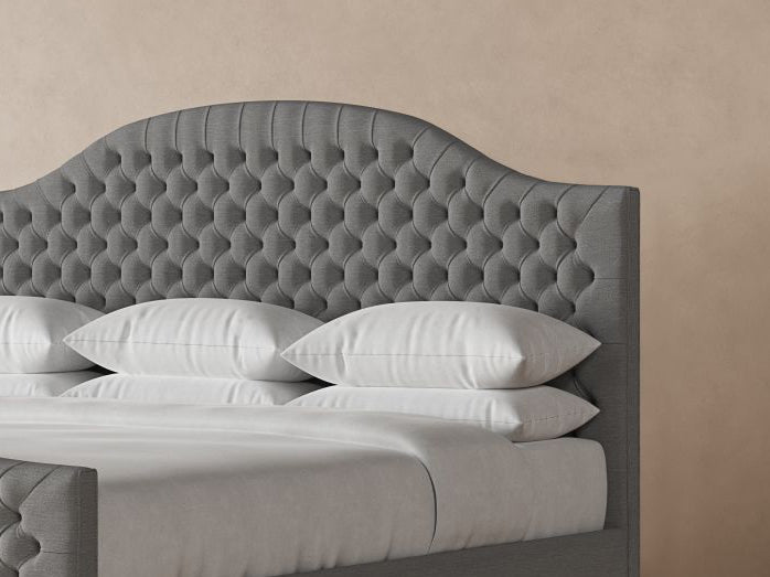 Archie Bed Frame with Footboard in Slate#color_slate