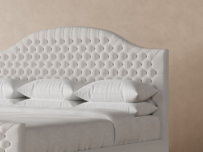 Archie Bed Frame with Footboard in Snow#color_snow