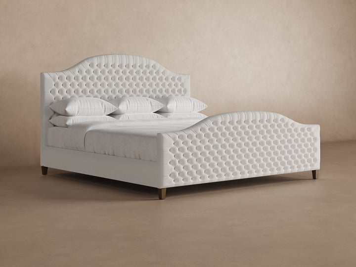 Archie Bed Frame with Footboard in Snow#color_snow