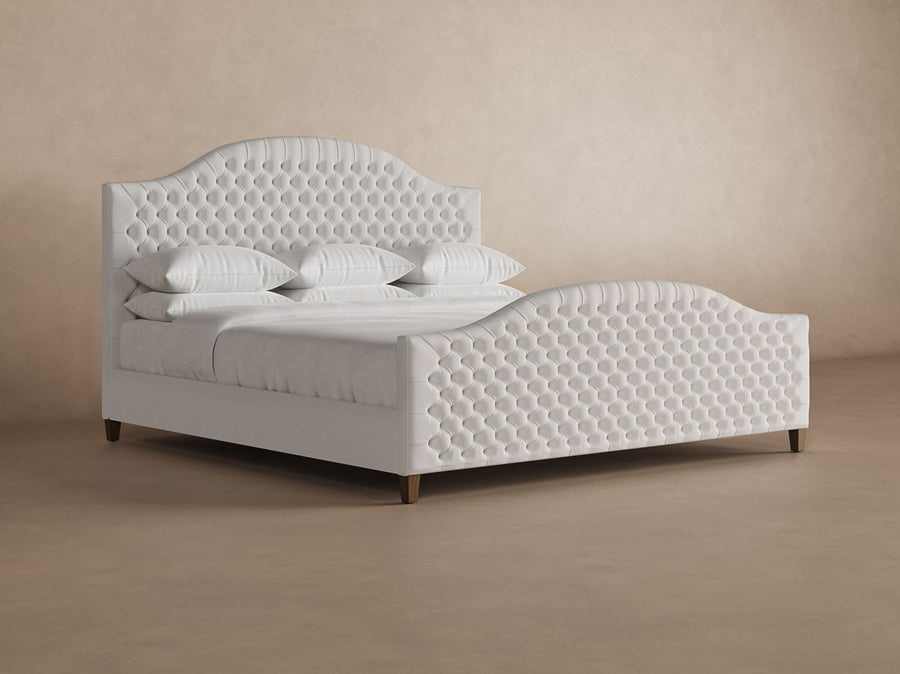 Archie Bed Frame with Footboard in Snow#color_snow