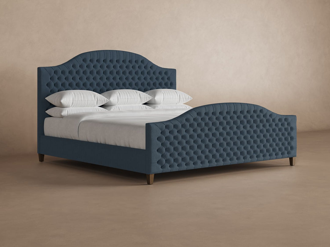 Archie Bed Frame with Footboard in Steel#color_steel