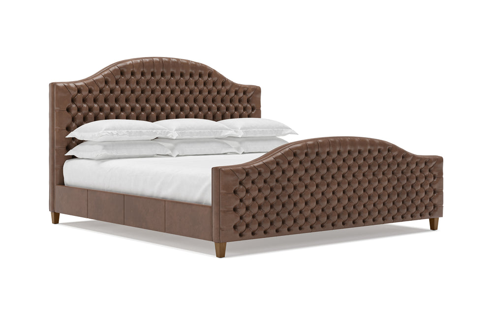 Archie Leather Bed in Espresso #color_espresso