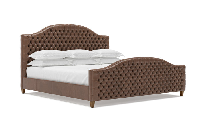 Archie Leather Bed in Espresso #color_espresso