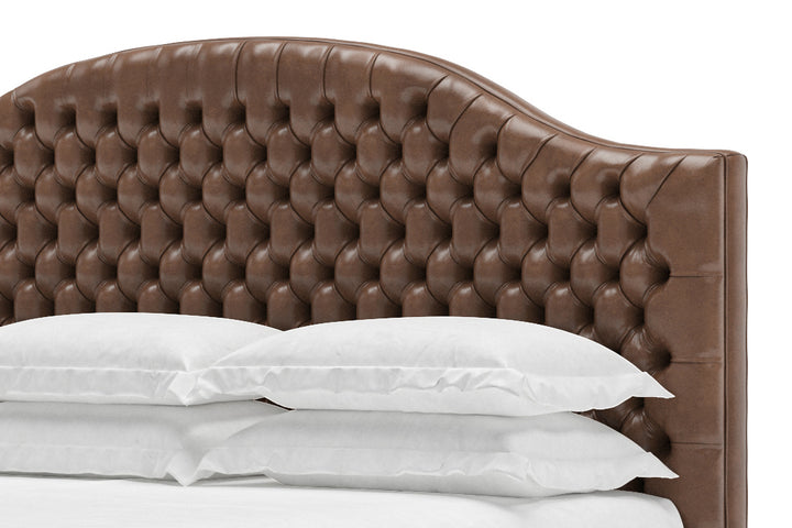Archie Leather Bed in Espresso #color_espresso