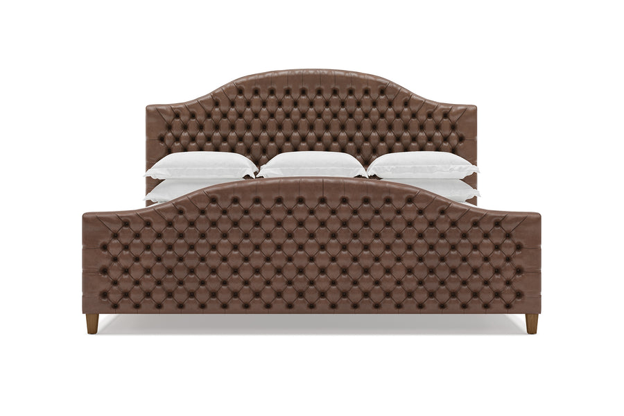 Archie Leather Bed in Espresso #color_espresso