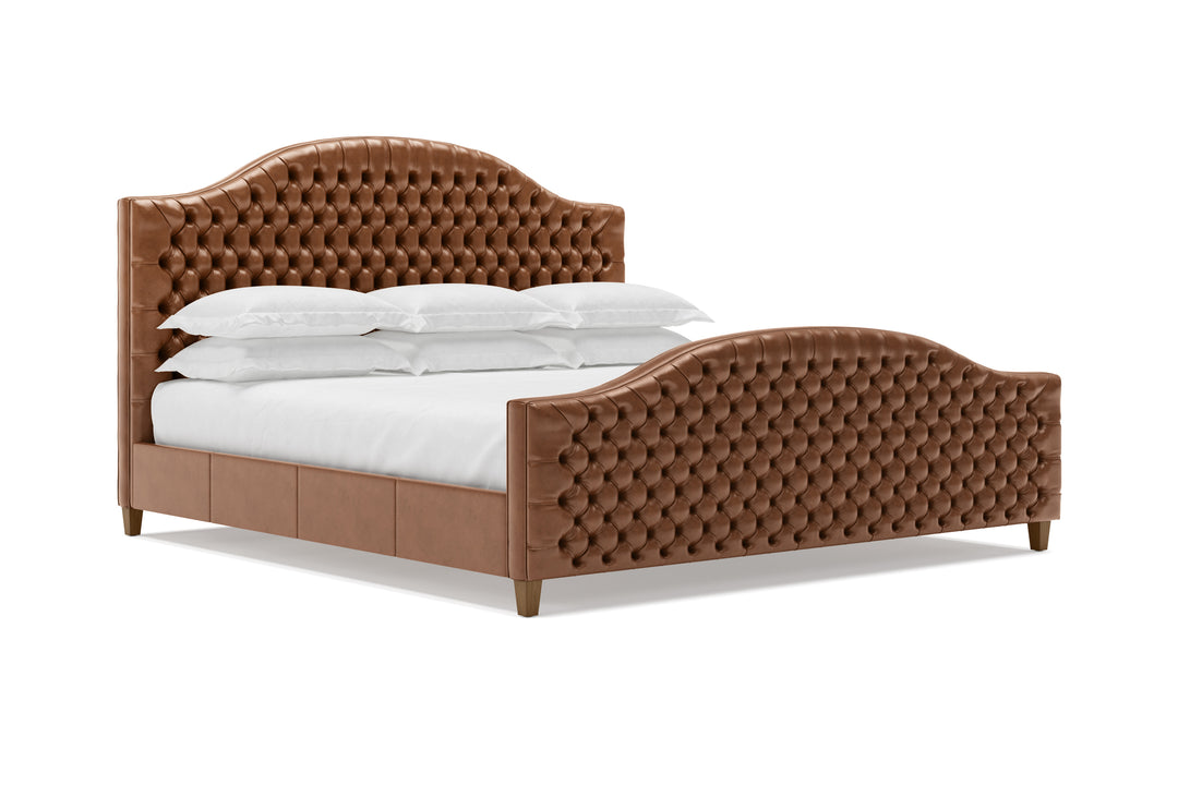 Archie Leather Bed in Cognac #color_cognac