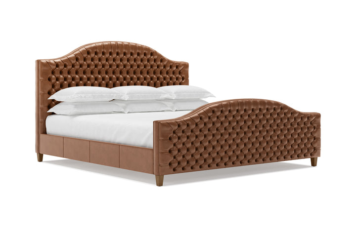 Archie Leather Bed in Cognac #color_cognac