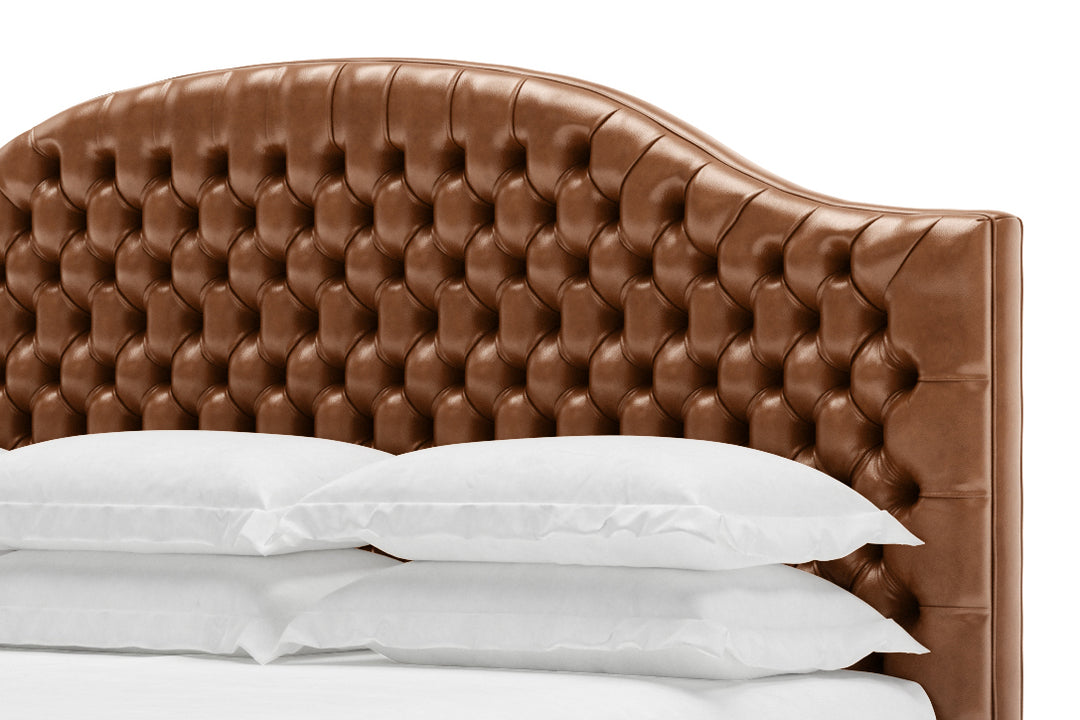 Archie Leather Bed in Cognac #color_cognac