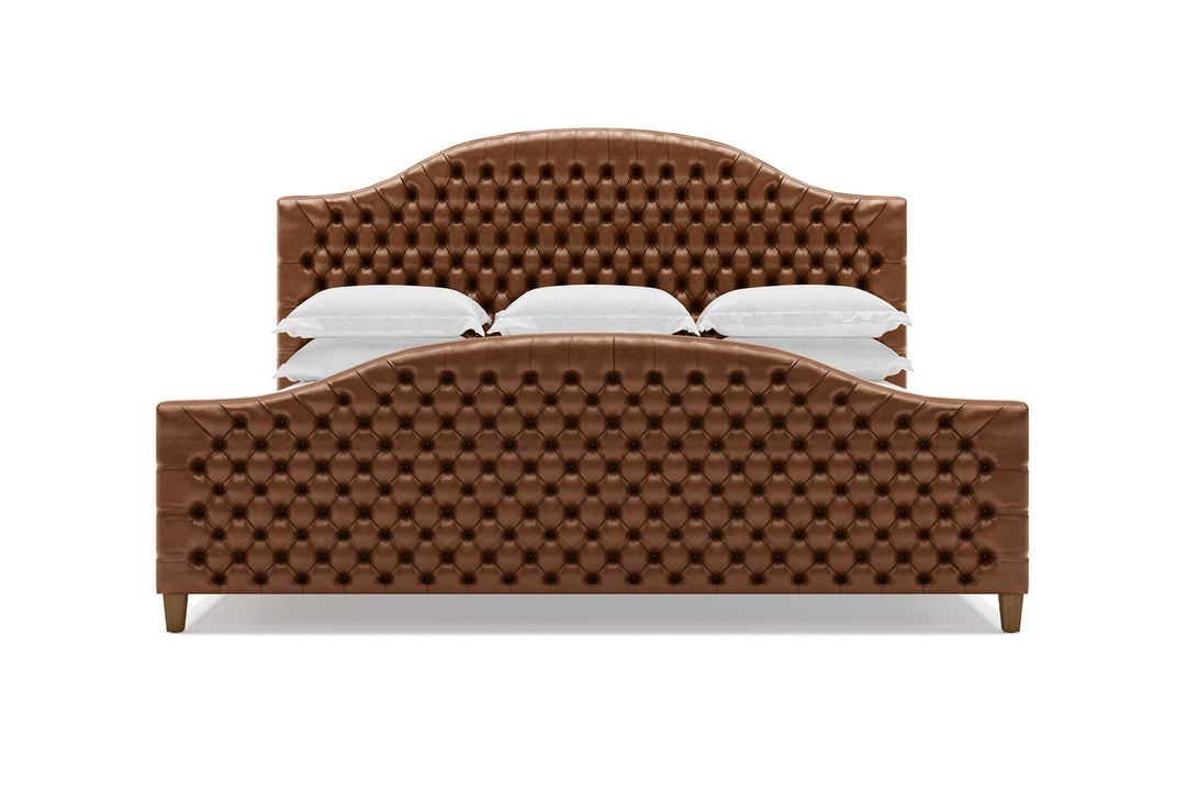 Archie Leather Bed in Cognac #color_cognac