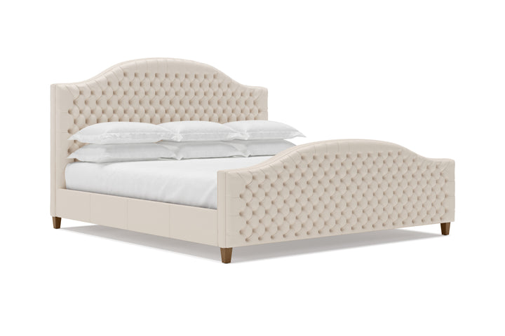 Archie Leather Bed in Arctic #color_arctic