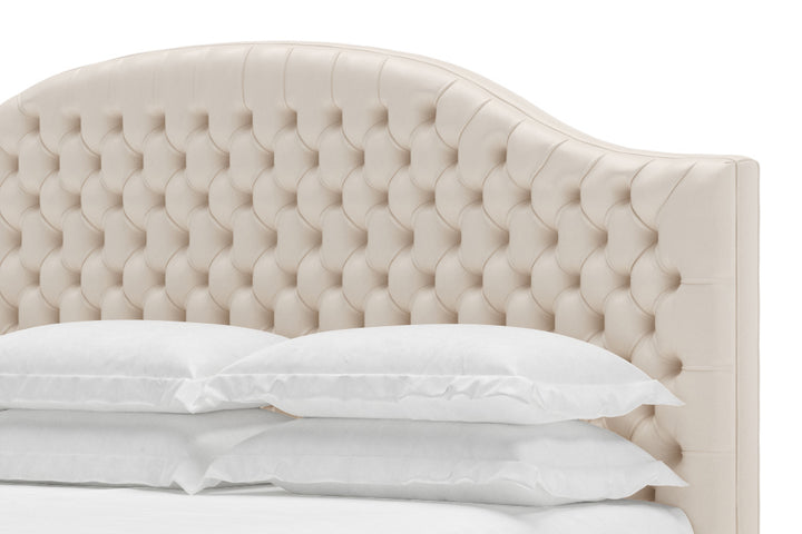 Archie Leather Bed in Arctic #color_arctic