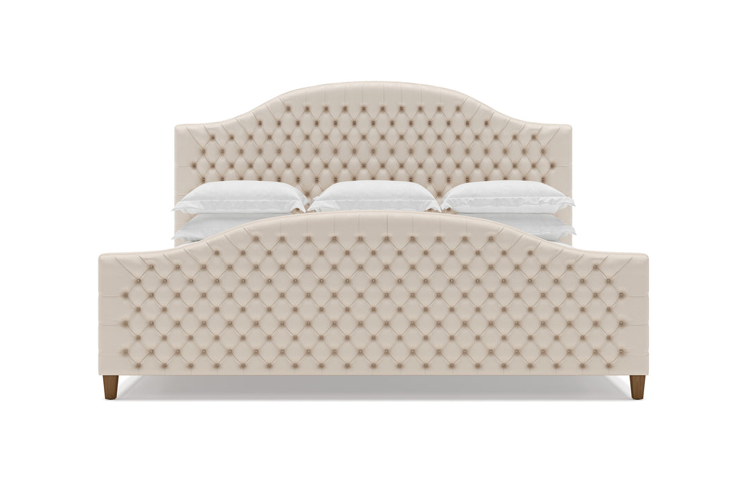 Archie Leather Bed in Arctic #color_arctic