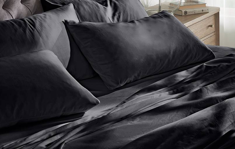 Black Alaskan King Cotton Sheet Set Detail#color_black