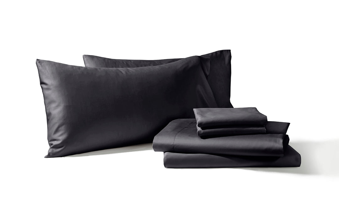 Black Alaskan King Cotton Sheet Set Detail#color_black