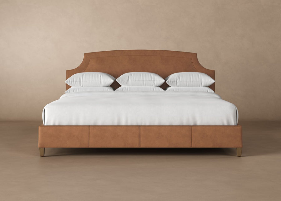 Cordova Leather Bed in Cognac #color_cognac