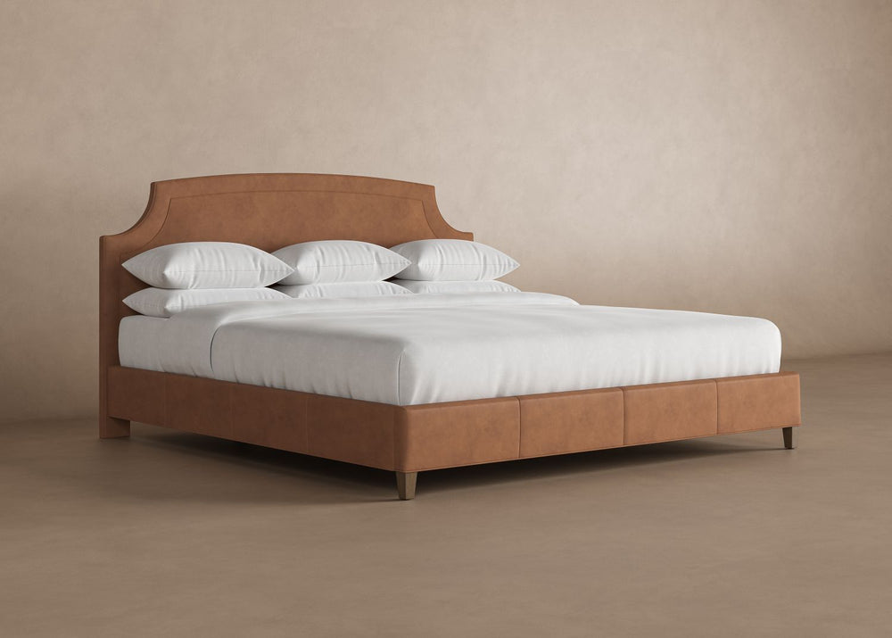 Cordova Leather Bed in Cognac #color_cognac
