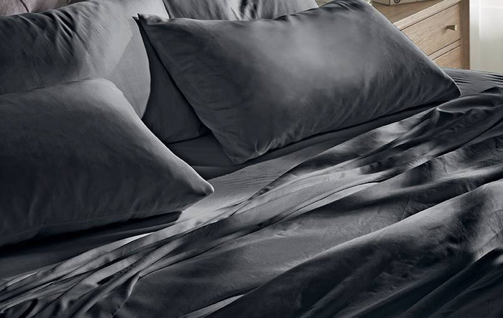Dark Gray Alaskan King Cotton Sheet Set Detail#color_dark-gray