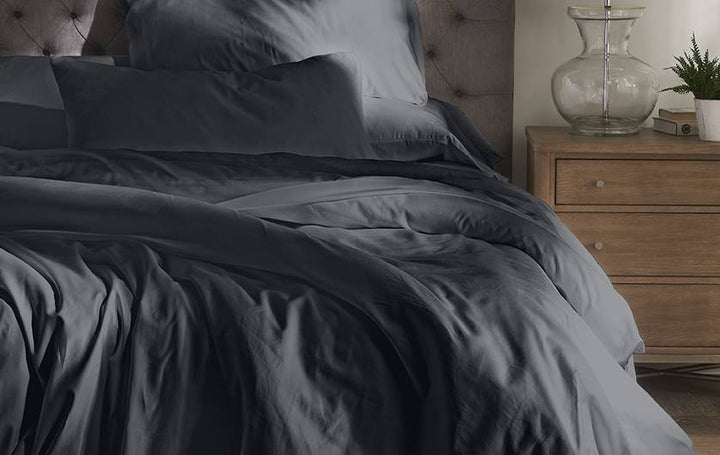 Dark Gray Alaskan King Cotton Sheet Set Detail#color_dark-gray
