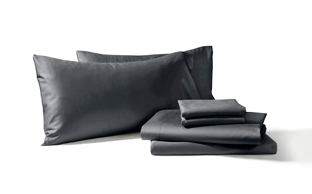 Dark Gray Alaskan King Cotton Sheet Set Detail#color_dark-gray
