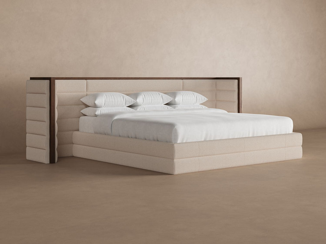 Oatmeal colored Phantom bedframe #color_oatmeal