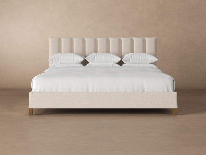 Angled Kenai Bed Frame in Oatmeal#color_oatmeal