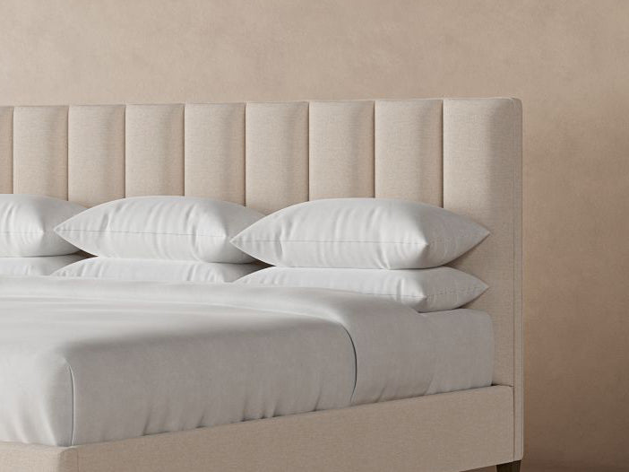 Angled Kenai Bed Frame in Oatmeal#color_oatmeal