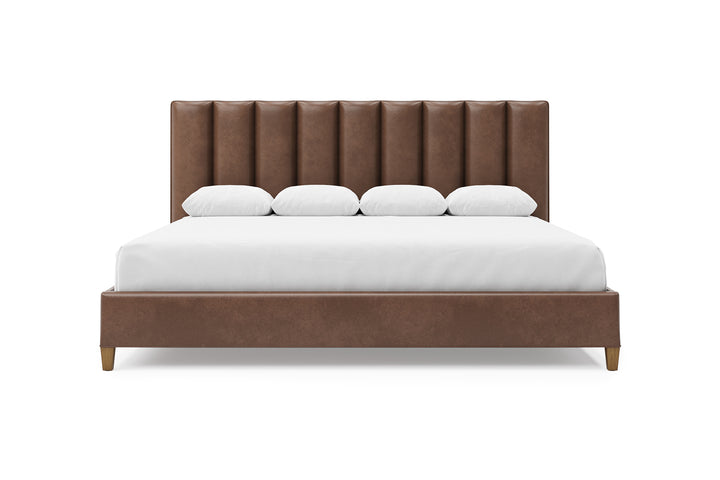 Kenai Leather Bed Frame in Espresso#color_espresso